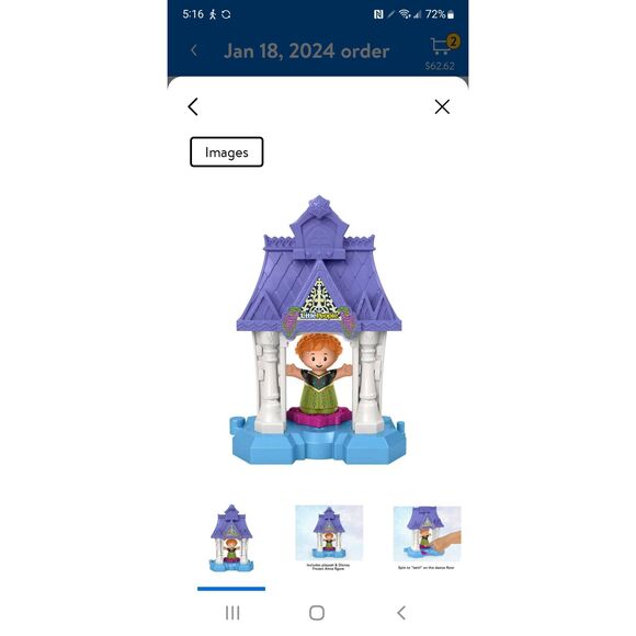 NEW IN BOX FISHER PRICE FROZEN 2 LITTLE PEOPLE FROZEN ANNA IN ARENDELLE SET - Picture 2 of 7